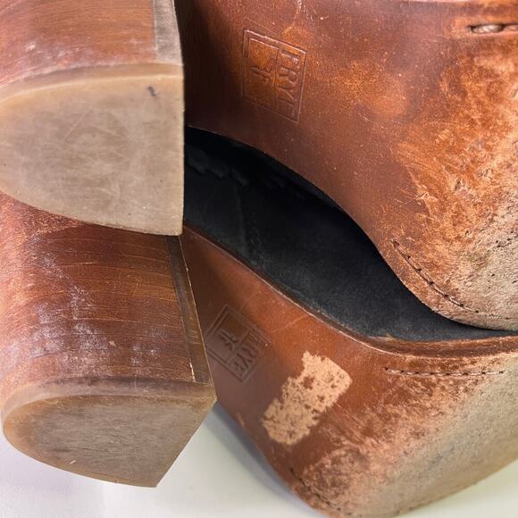 Frye Ilana Fringe Short Ankle Booties Women's 10 B Black Leather Western Pull on - Picture 8 of 15